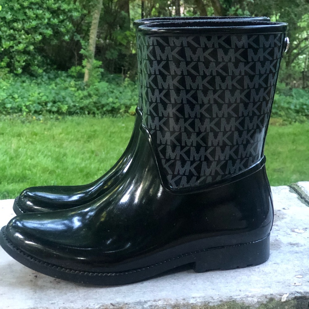 Black Michael Kors Rain Boots